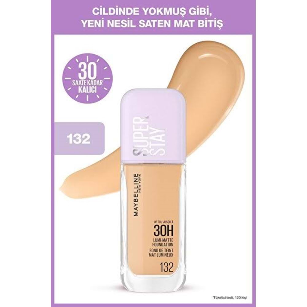 MYB SUPER STAY LUMI MATTE FOUNDATION 132