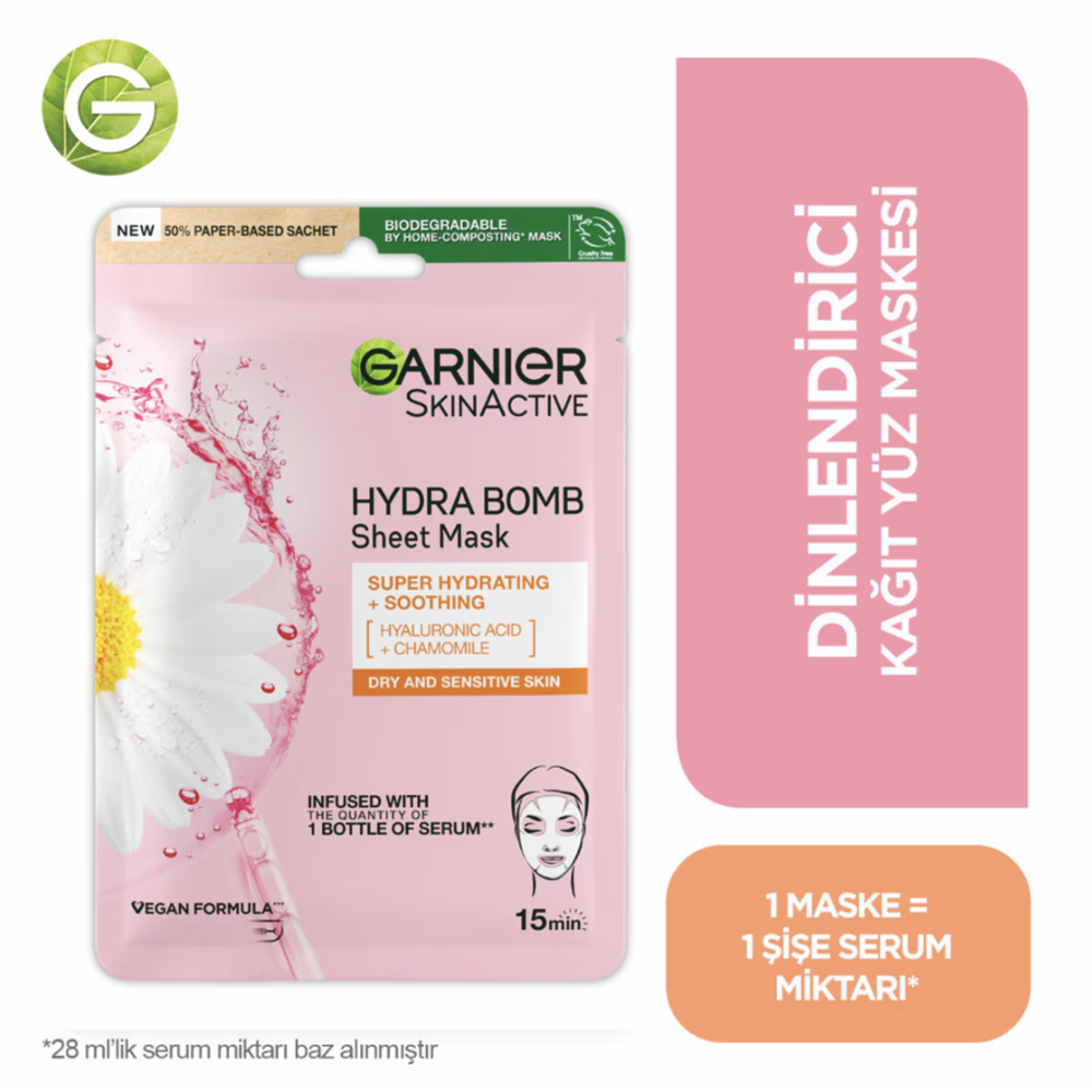GARNIER HYDRA BOMB CHAMOMILE YÜZ MASKESİ