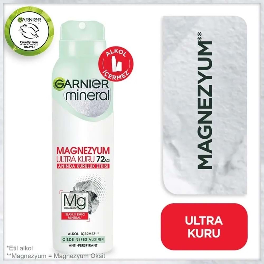 GARNIER MINERAL MAGNEZYUM DEODORANT 150 ML