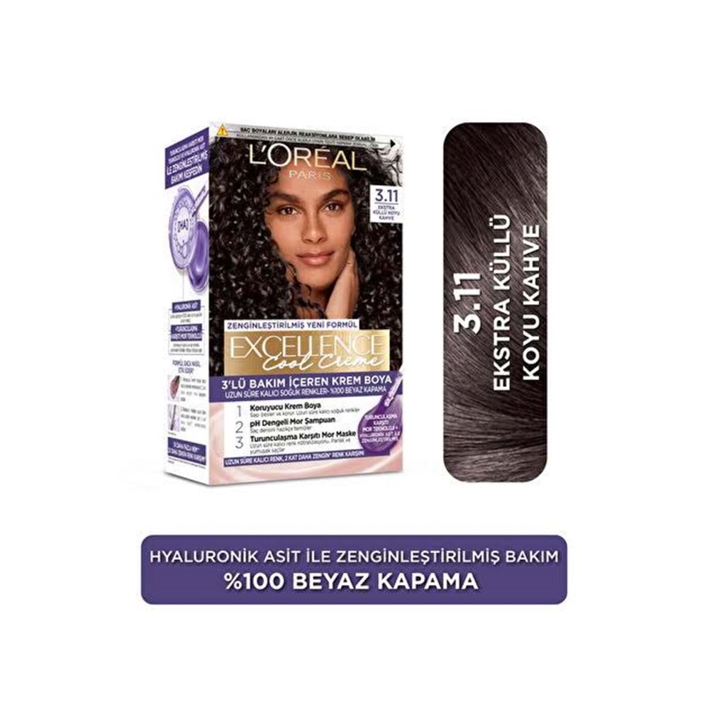LOREAL EXCELLENCE COOL 3.11 EKSTRA KÜLLÜ KOYU KAHVE