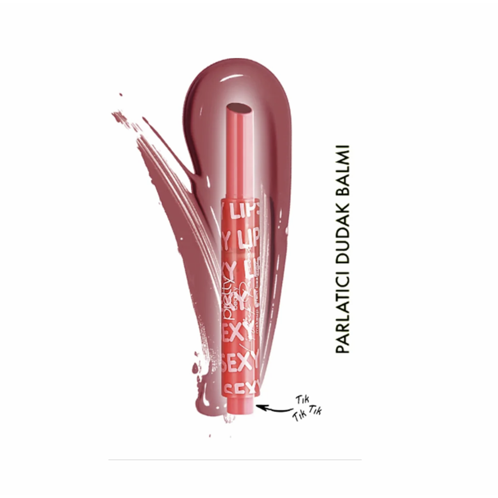 PRETTY PB-413 DOLGUN+NEMLİ+PARLAK LIPSTICK 03