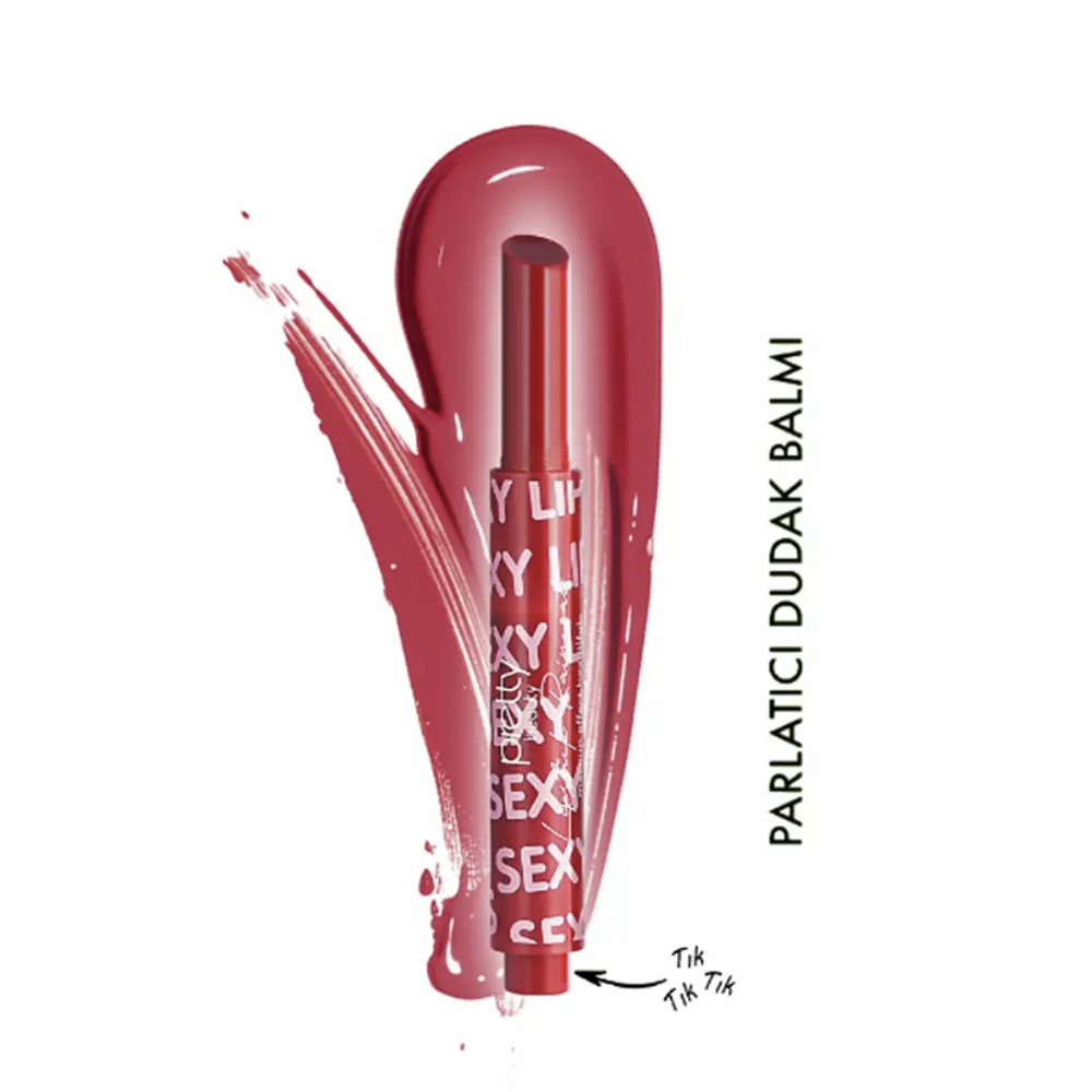 PRETTY PB-413 DOLGUN+NEMLİ+PARLAK LIPSTICK 06