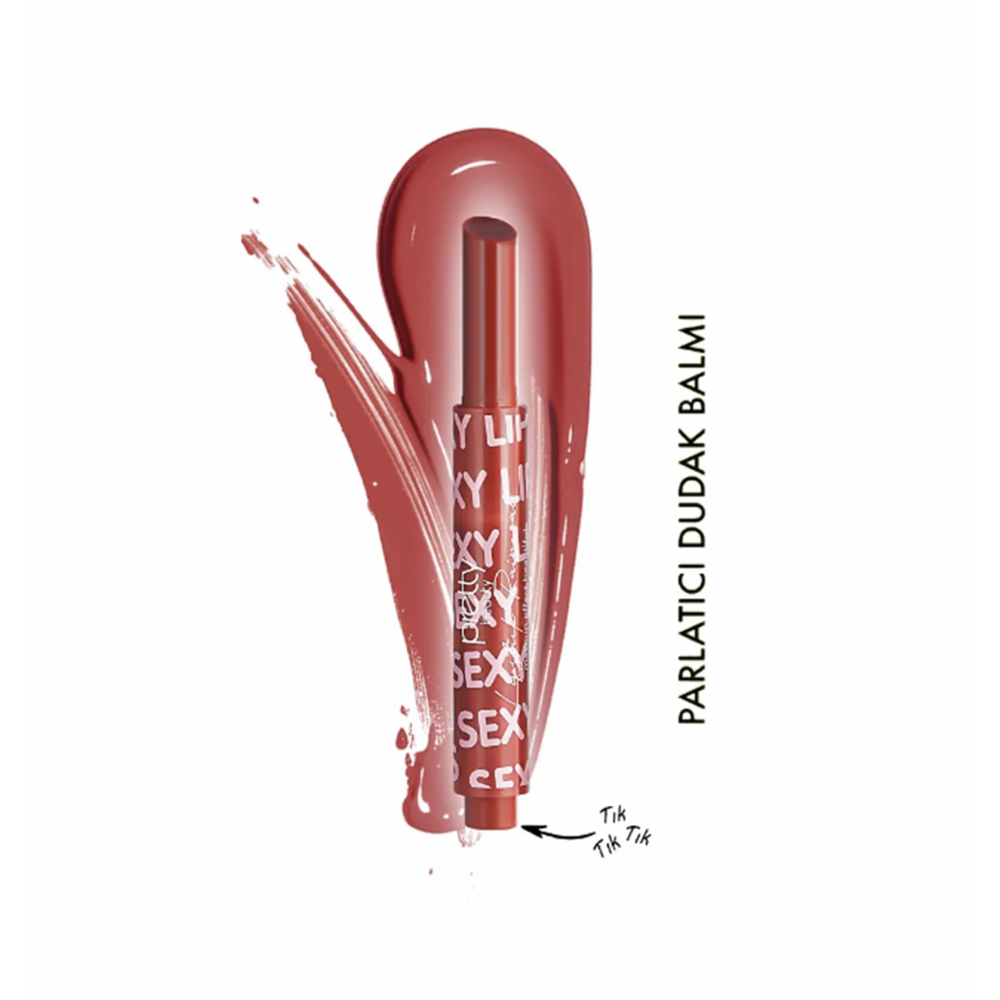 PRETTY PB-413 DOLGUN+NEMLİ+PARLAK LIPSTICK 08