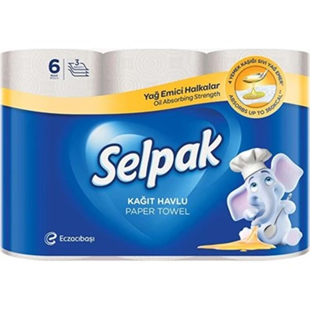 SELPAK YAĞ EMİCİ KAĞIT HAVLU 6LI