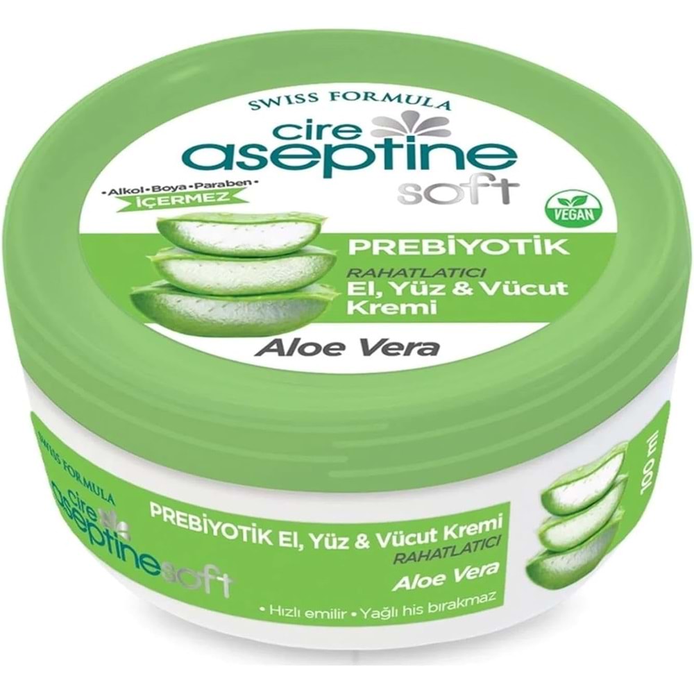 CİRE ASEPTİNE PREBİYOTİK ALOE VERA KREM 200 ML
