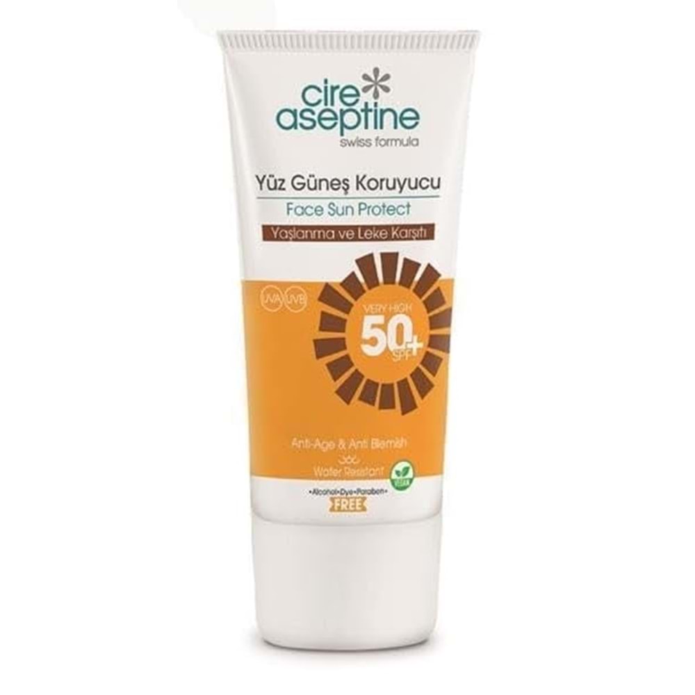 CİRE ASEPTİNE YAŞLANMA VE LEKE KARŞITI GÜNEŞ KREMİ 50 SPF 50 ML