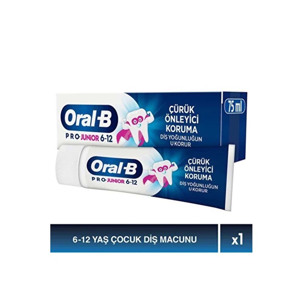 ORAL-B PRO JUNIOR 6-12 FLORÜRLÜ DİŞ MACUNU