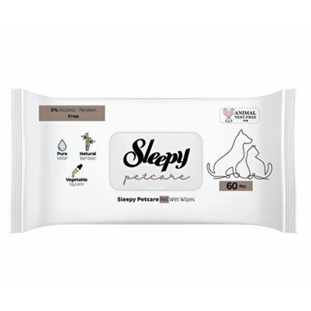 SLEEPY PETCARE ISLAK BAKIM HAVLUSU 60LI