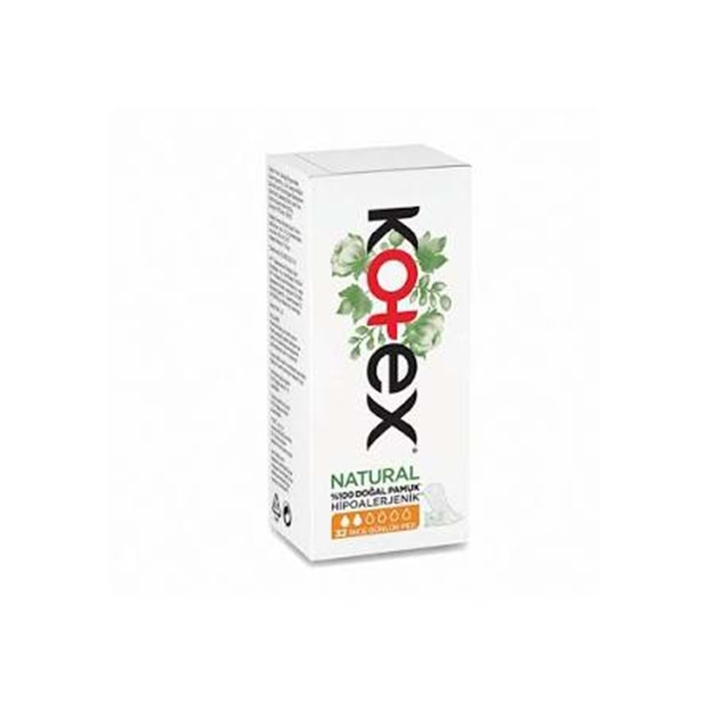 KOTEX NATURAL İNCE GÜNLÜK PED 32 Lİ