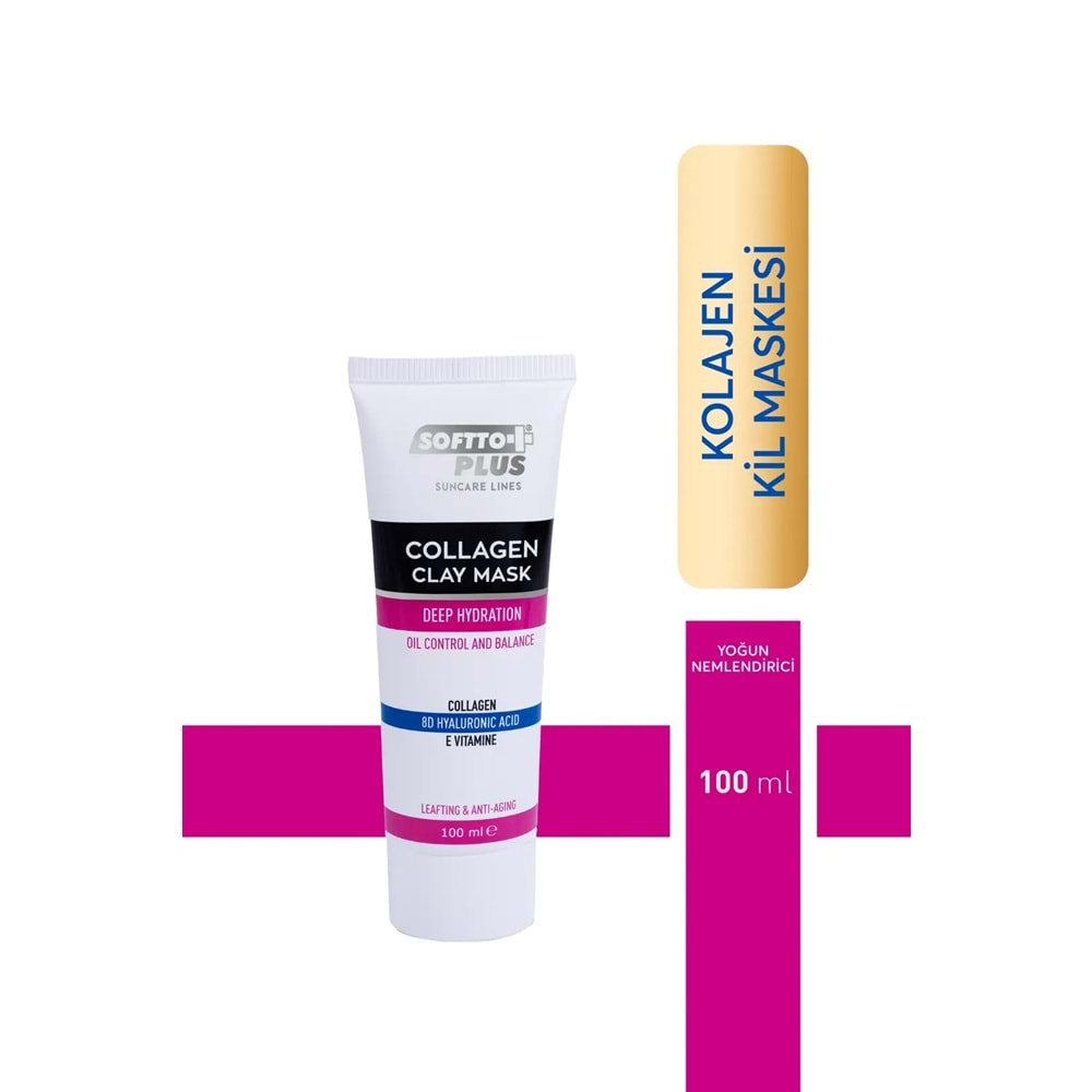 SOFTTO PLUS KOLAJEN KİL MASKESİ 100 ML
