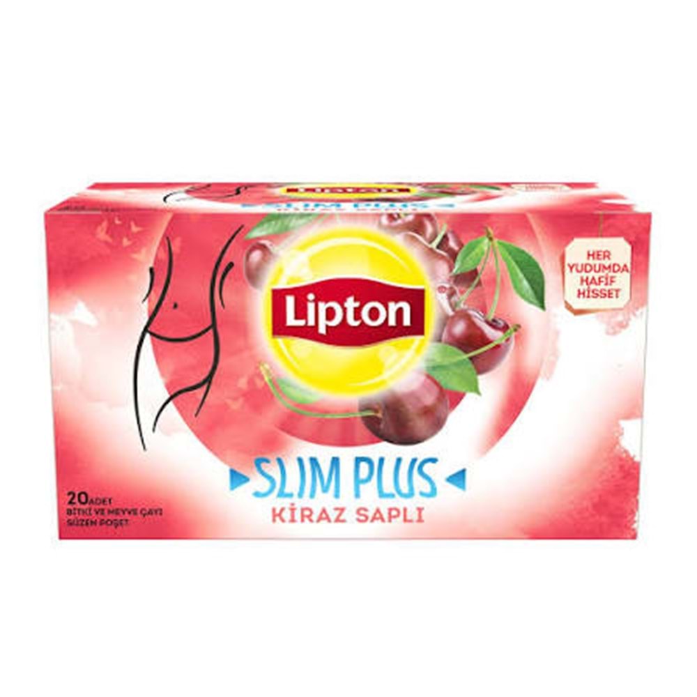 LIPTON SLIM PLUS KİRAZ SAPLI POŞET ÇAY
