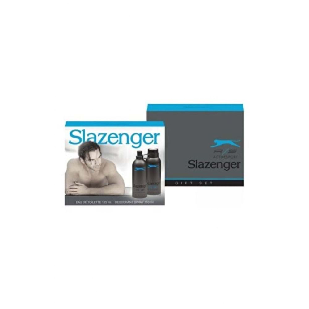 SLAZENGER ACTIVESPOT MAVİ EDT 125 ML ERKEK PARFÜMÜ+150 ML DEODORANT SETİ