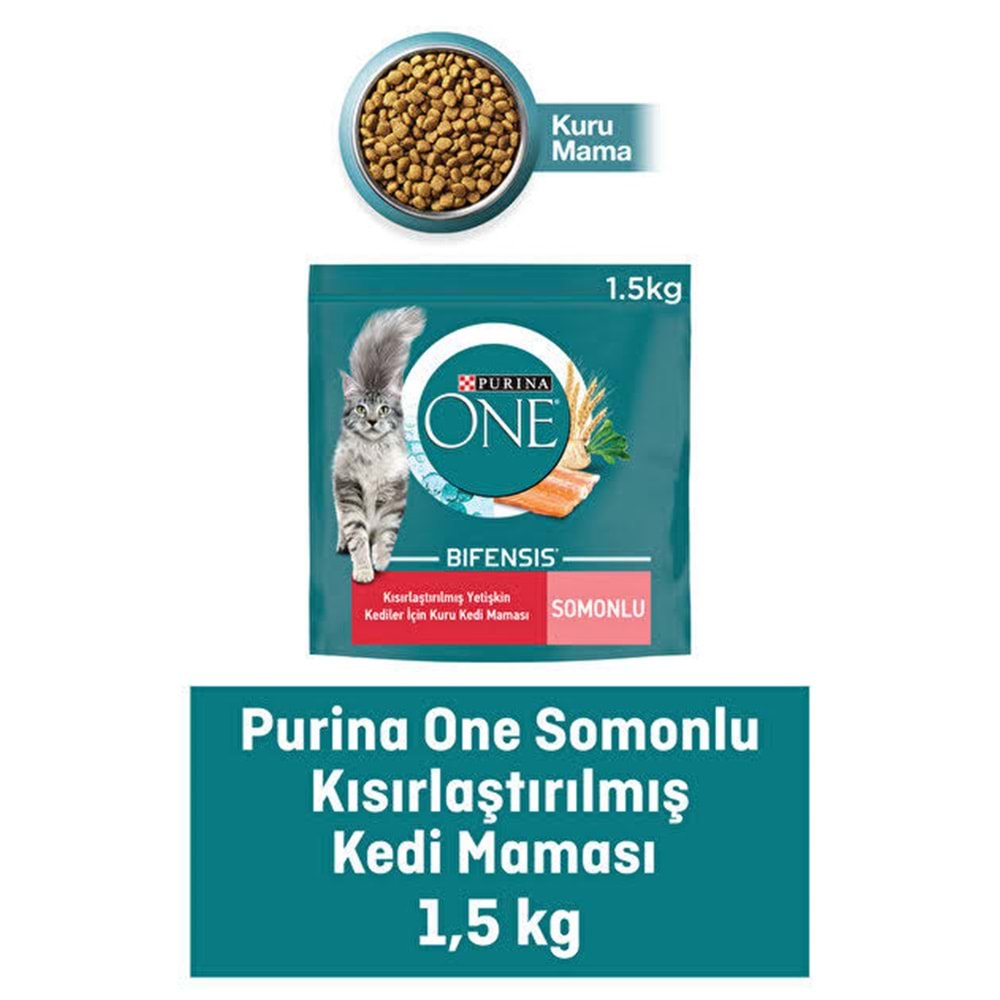 PURINA KISIRLAŞTIRILMIŞ KEDİLER İÇİN SOMONLU MAMA 1,5 KG
