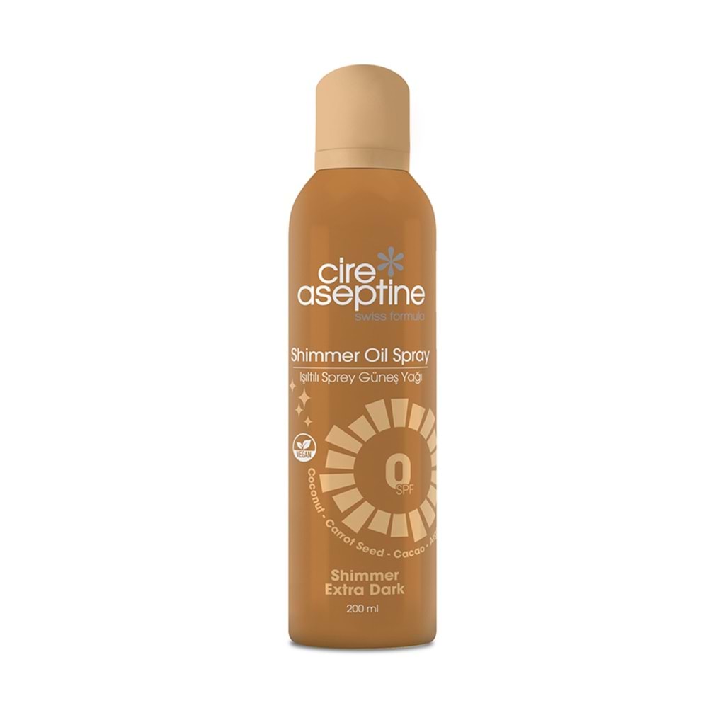 CİRE ASEPTİNE 0 SPF IŞILTILI SPREY GÜNEŞ YAĞI 200 ML