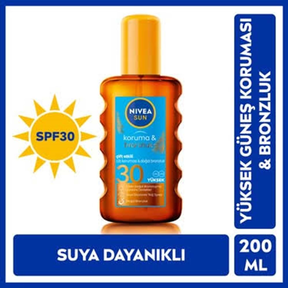NIVEA SUN GÜNEŞ YAĞ SPREY YOĞUN BRONZLUK 200 ML
