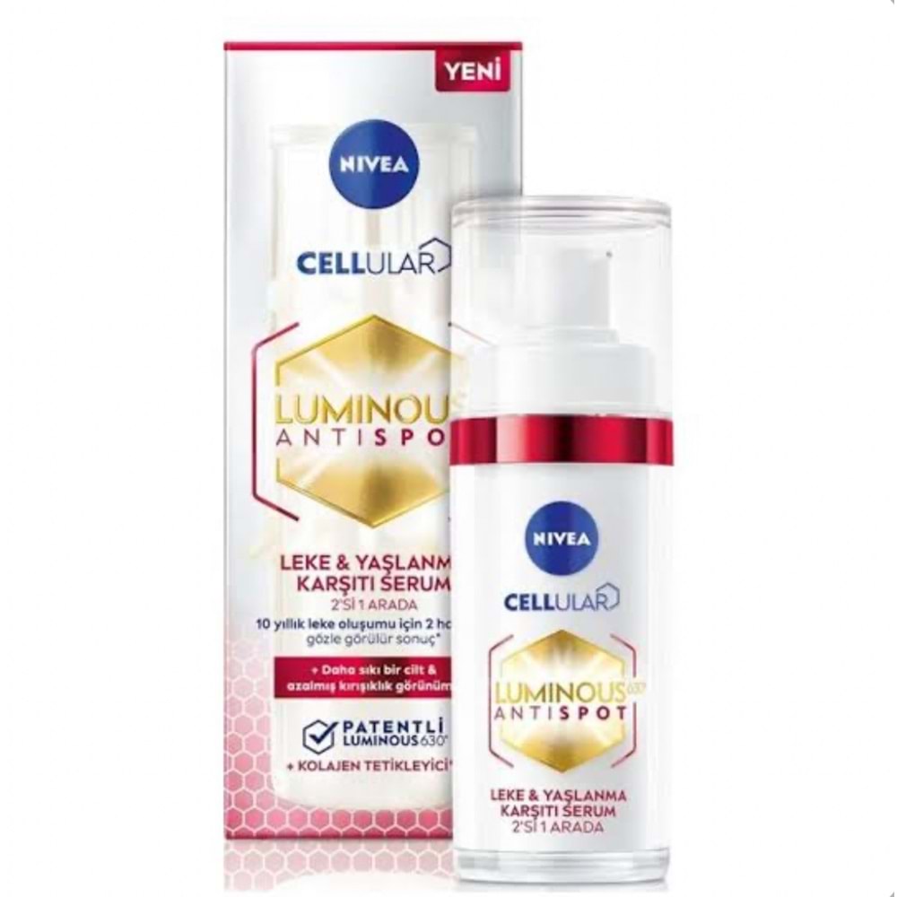 NIVEA LUMINOUS ANTISPOT LEKE&YAŞLANMA KARŞITI SERUM 30 ML
