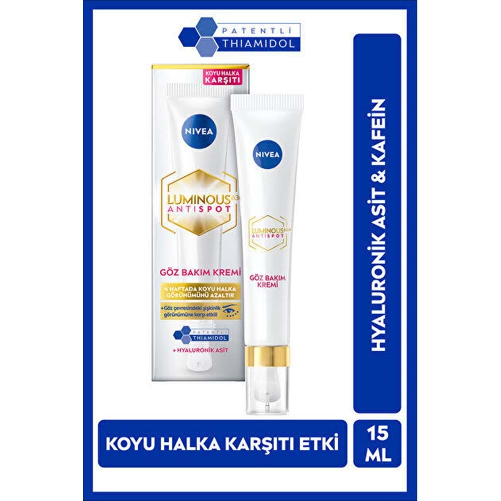 NIVEA CELLUAR LUMINOUS ANTISPOT KOYU HALKA KARŞITI GÖZ BAKIM KREMİ 15 ML