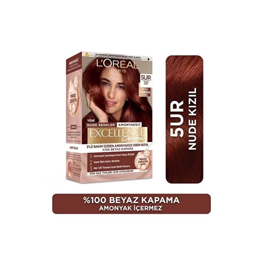 LOREAL PARİS EXCELLENCE CREME 5UR NUDE KIZIL