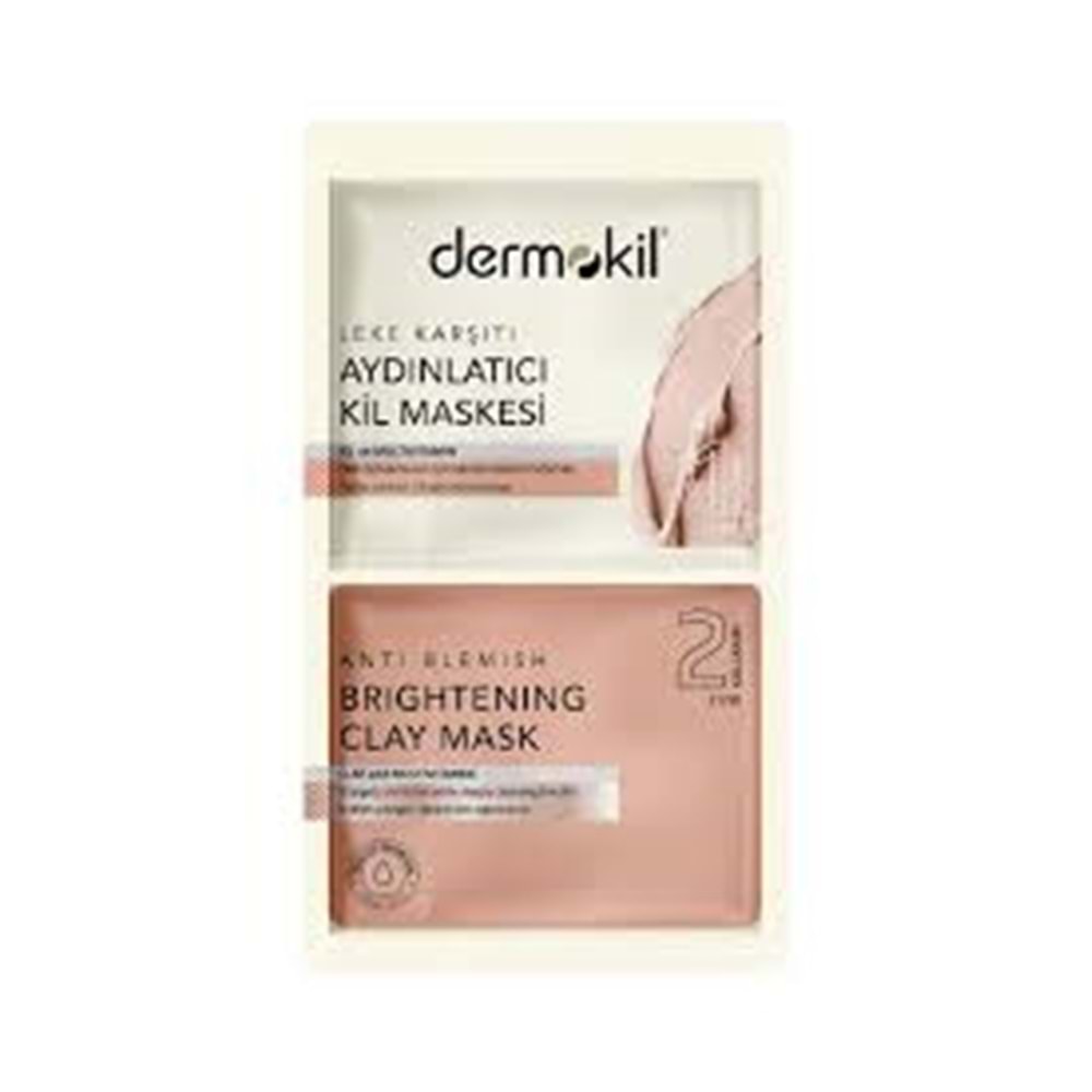 DERMOKİL LEKE KARŞITI AYDINLATICI KİL MASKESİ 7,5 ML X 2