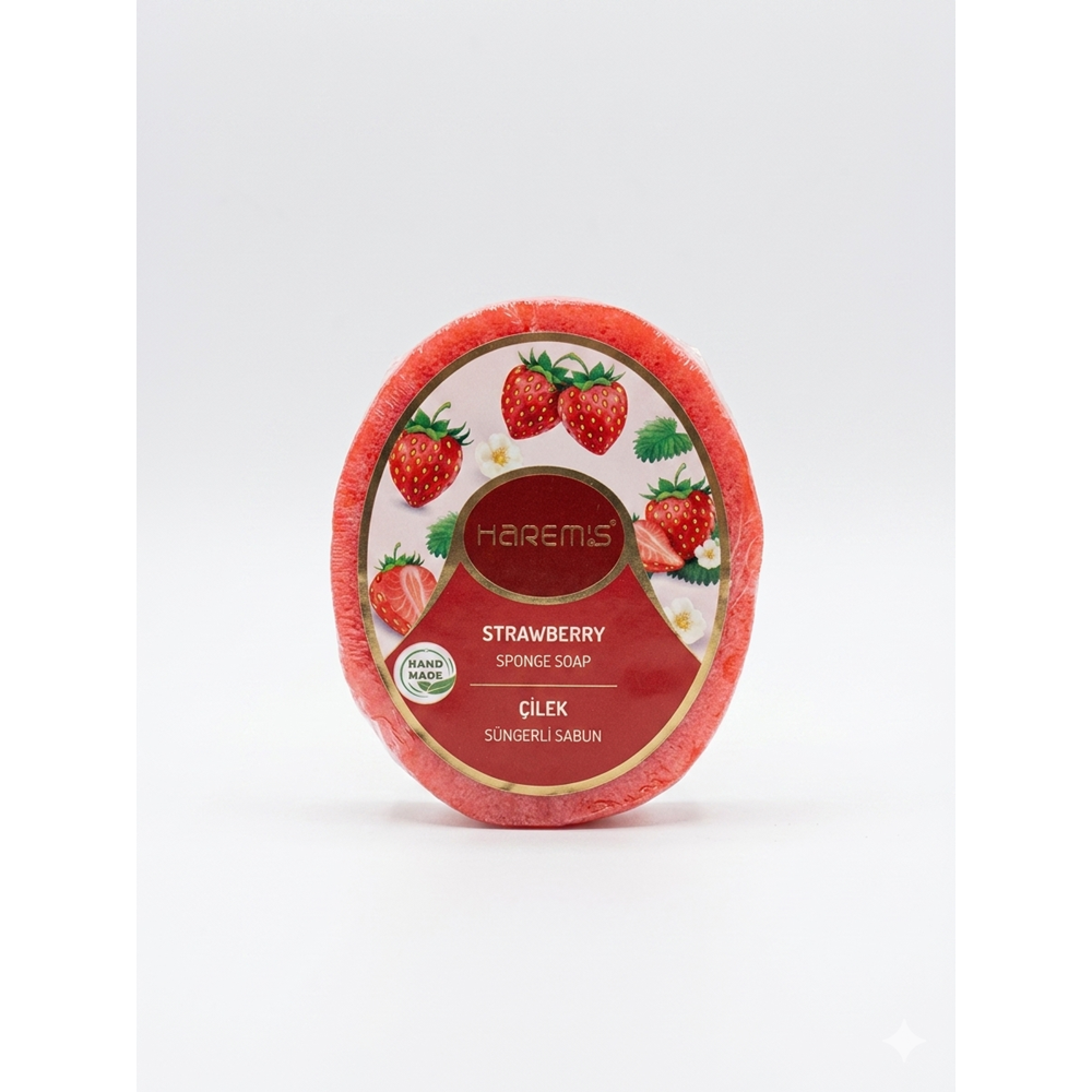HAREMS ÇİLEK SÜNGERLİ SABUN 120 GR