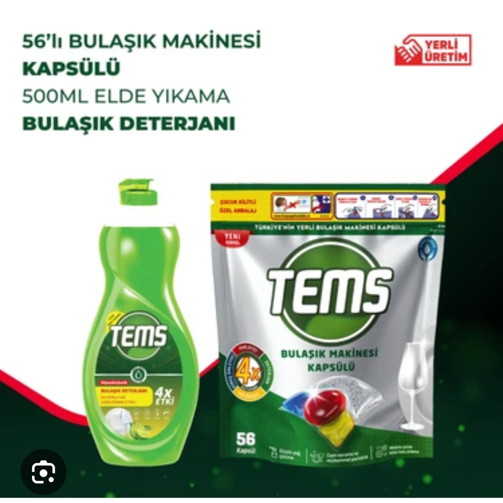 TEMS BULAŞIK MAKİNASI KAPSÜLÜ 627G 56 KAPSÜL
