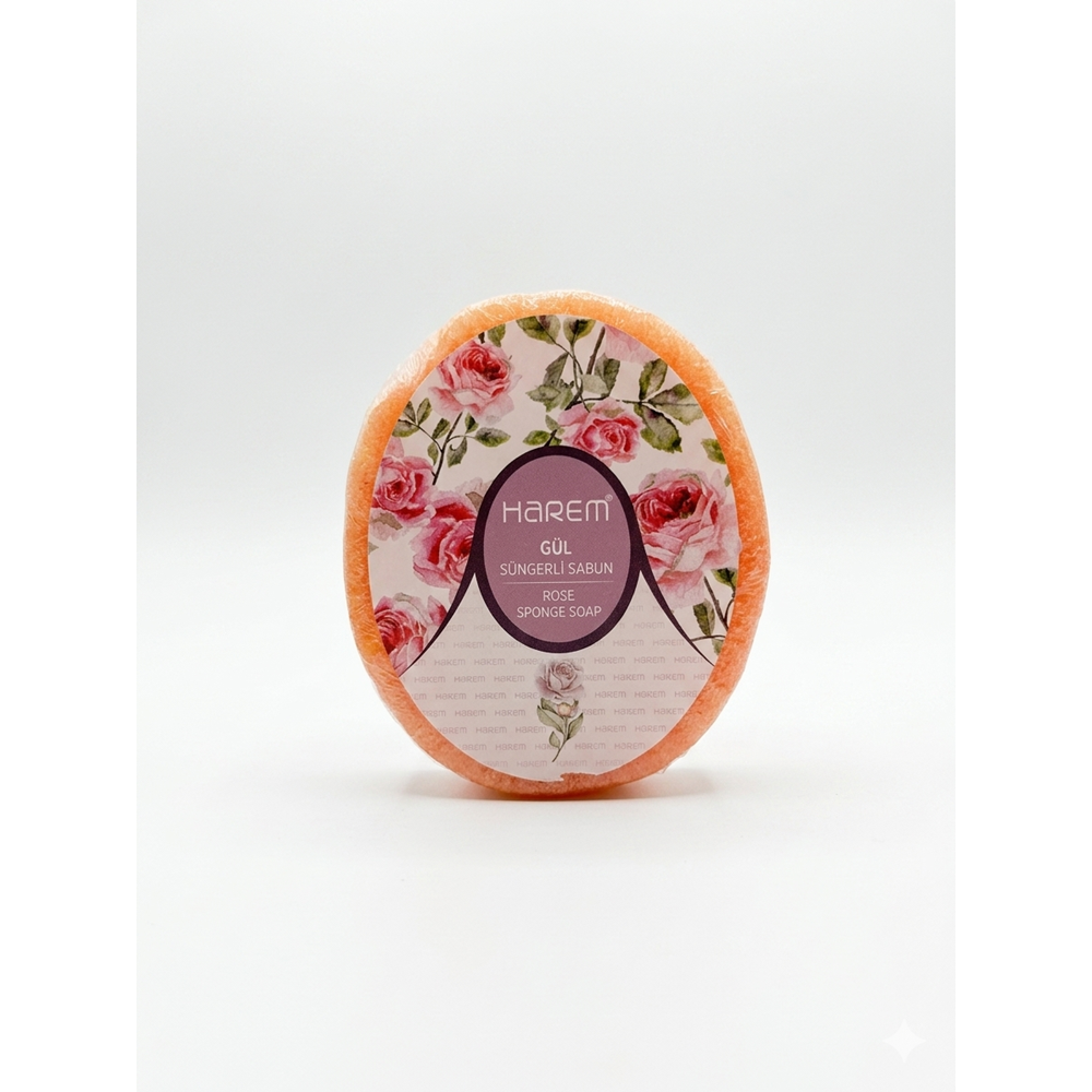 HAREMS GÜL SÜNGERLİ SABUN 120 GR