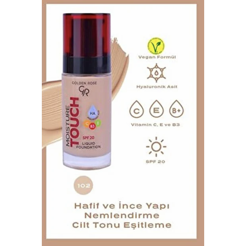 GOLDEN ROSE MOISTURE TOUCH LIQUID FOUNDATION 113
