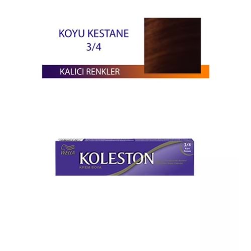 WELLA KOLESTON SİNGLE 3-4 KOYU KESTANE