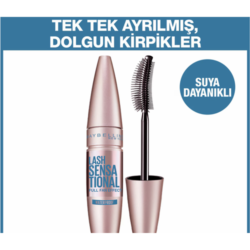 MYB LASH SENSETIONAL WATERPROFF MASCARA 01 VERY BLACK/NOIR