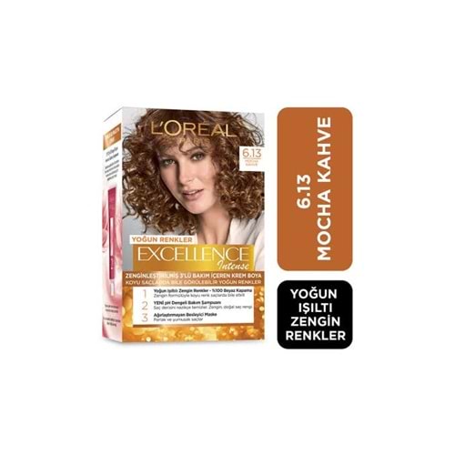LOREAL EXCELLENCE INTENSE SAÇ BOYASI 6.13 MOCHA KAHVE