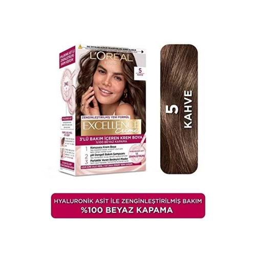LOREAL EXCELLENCE CREME SAÇ BOYASI 5 KAHVE