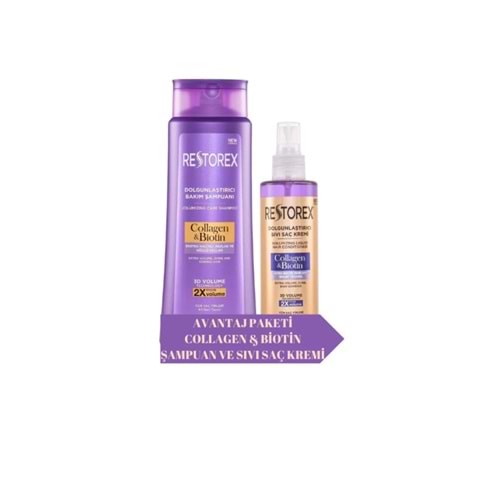 RESTOREX DOLGUNLAŞTIRICI BAKIM ŞAMPUANI AVANTAJ PAKET 500ML+200ML