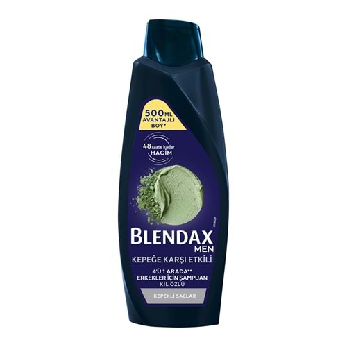 BLENDAX KİL ÖZLÜ ERKEK ŞAMPUAN 500 ML