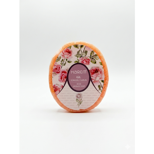 HAREMS GÜL SÜNGERLİ SABUN 135 GR