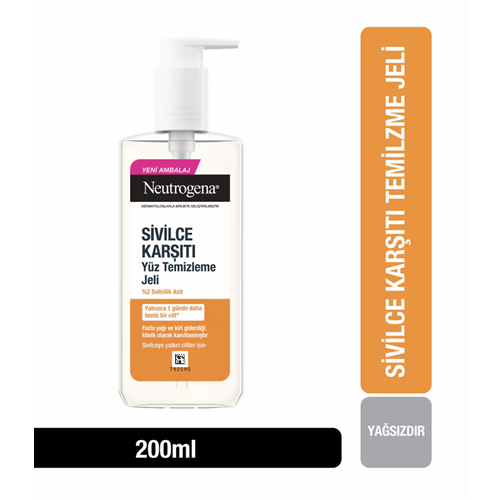 NEUTROGENA SİVİLCE KARŞITI YÜZ YIKAMA JELİ 200 ML