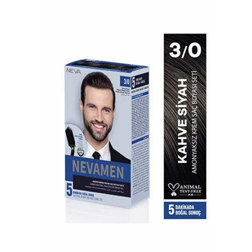NEVAMEN NATURAL 3/0 KAHVE SİYAH SAÇ BOYASI