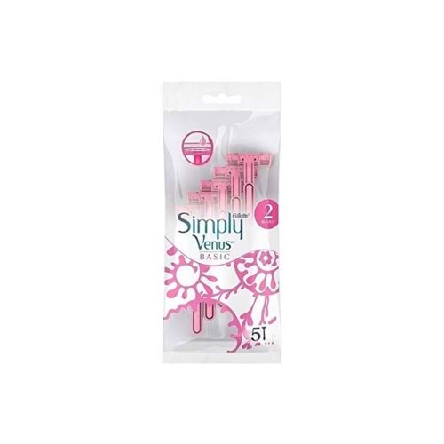 GİLLETTE SIMPLY VENUS BASIC POŞET 5Lİ