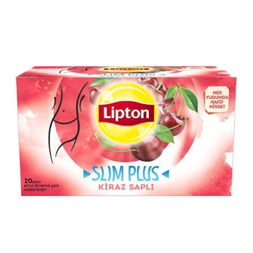 LIPTON SLIM PLUS KİRAZ SAPLI POŞET ÇAY