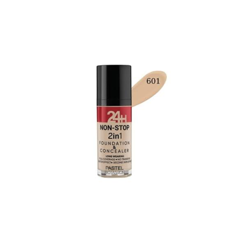 PASTEL 24H NON-STOP 2in1 FOUNDATION&CONCEALER 601