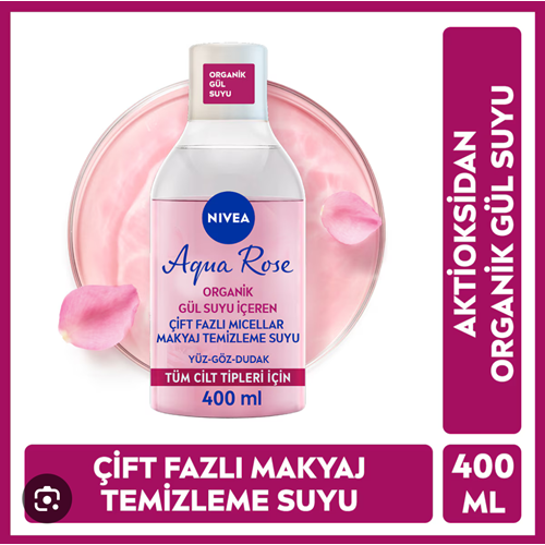 NIVEA AQUA ROSE MICELLAR MAKYAJ TEMİZLEME SUYU 400 ML