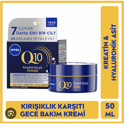 NIVEA Q10 KIRIŞIKLIK KARŞITI POWER GECE BAKIM KREMİ 50 ML