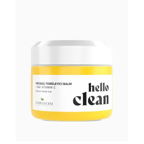 HERBADERM HELLO CLEAN YAĞ BAZLI TEMİZLEYİCİ BALM SAF VİT. C 100 ML
