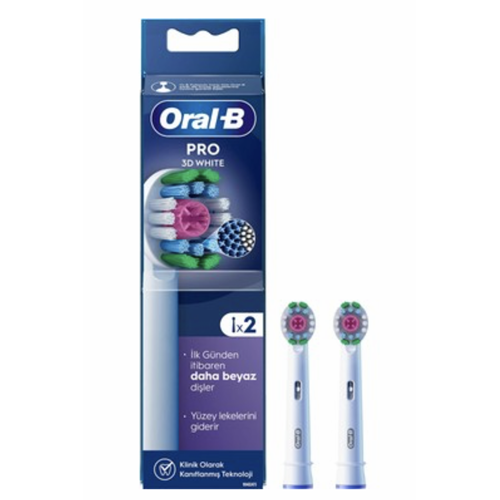 ORAL-B 3D WHITE X-FİLAMENT ŞARJLI DİŞ FIRÇASI YEDEK BAŞLIĞI 2 ADET