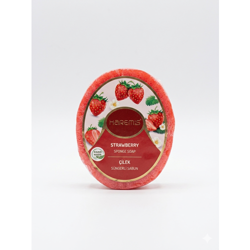 HAREMS ÇİLEK SÜNGERLİ SABUN 120 GR