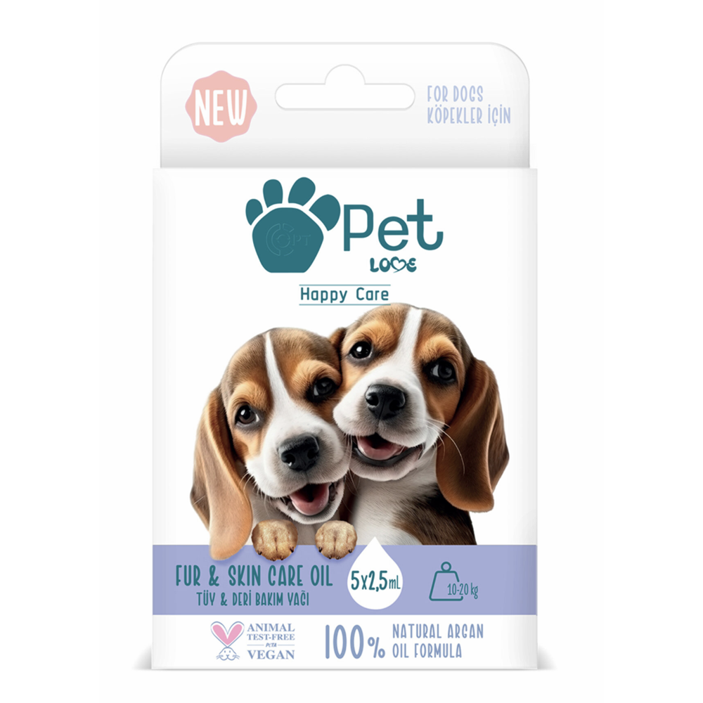 PETLOVE 10-20 KİLO KÖPEK BAKIM YAĞI 2,5 ML