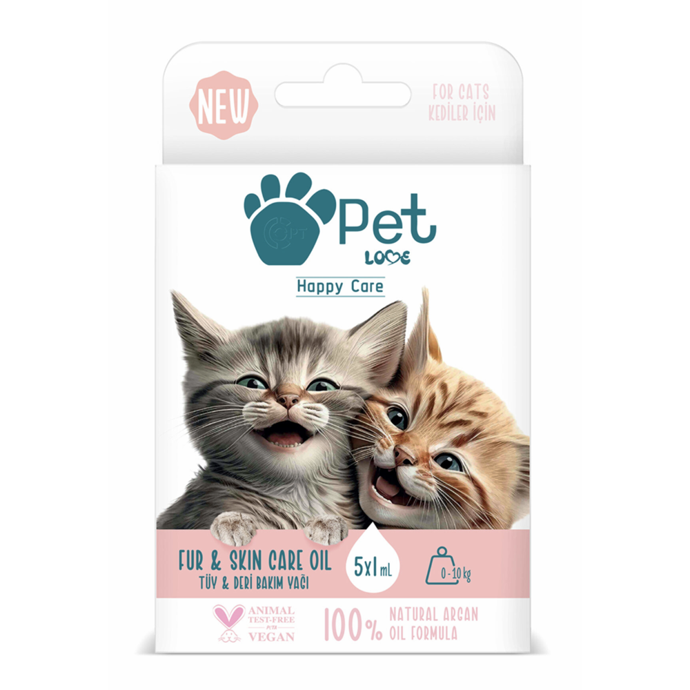 PETLOVE 0-10 KİLO KEDİ BAKIM YAĞI 1 ML